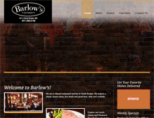 Tablet Screenshot of barlowsrestaurant.com